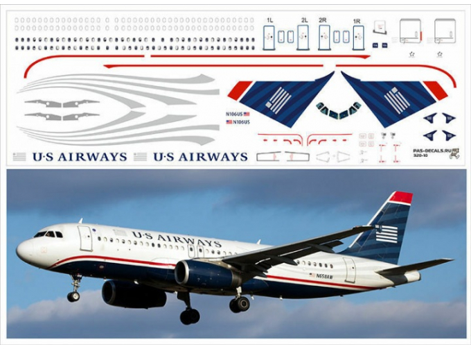 Декаль на А320 US Air Ways