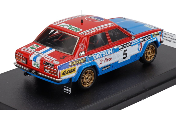 DATSUN 160j (night Version) N 5 Winner Rally New Zealand (1980) Timo Salonen - Seppo Harjanne, Light Blue Red