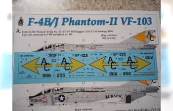 Декаль F-4B/J Phantom-II VF-103 Sluggers