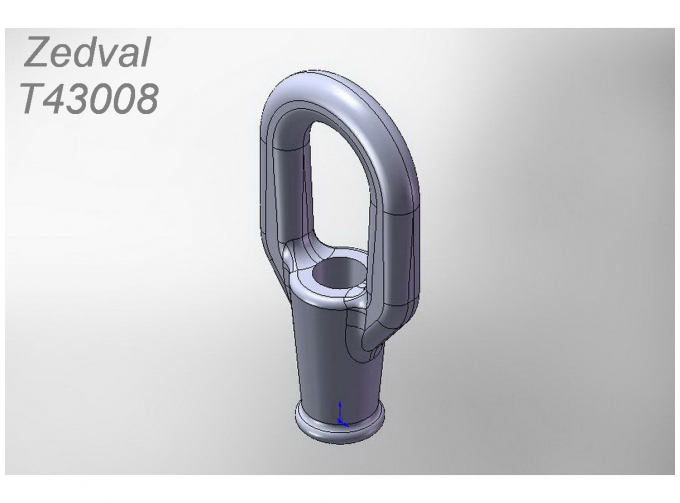 Трос Ф0,6 мм с коушами вариант 1 для авто бронетехники СССР и России