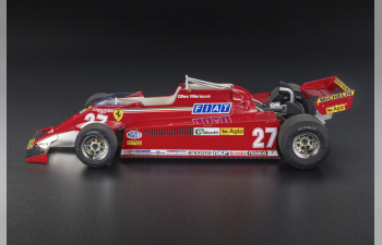 FERRARI F1 126ck №27 Winner Monaco Gp (1981) Gilles Villeneuve - Apribile - With Openings - Dettaglio Motore - Engine Detail, Red Silver