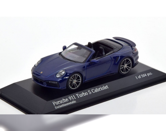 PORSCHE 911 (992) Turbo S Convertible (2020), dark blue-metallic