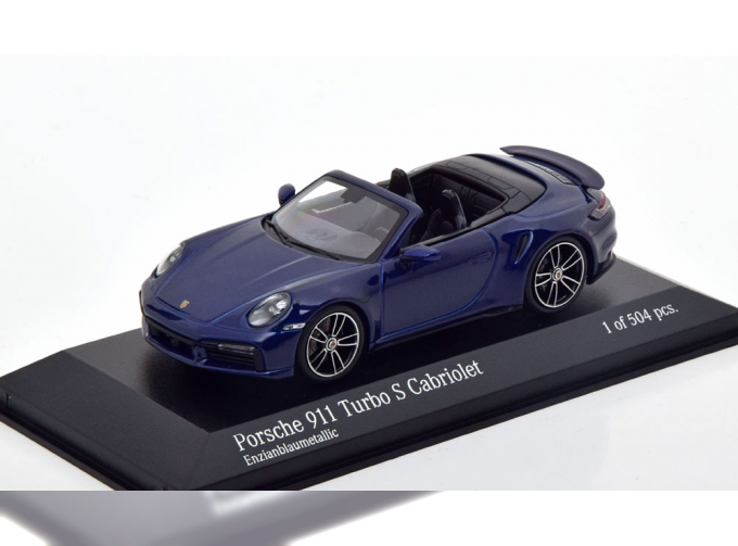 PORSCHE 911 (992) Turbo S Convertible (2020), dark blue-metallic