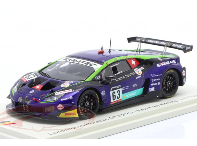LAMBORGHINI Huracán GT3 Evo №63 Emil Frey Racing 24h Spa Albert Costa, Mirko Bortolotti, Jack Aitken (2022)
