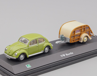 VOLKSWAGEN Beetlle с прицепом, green / brown