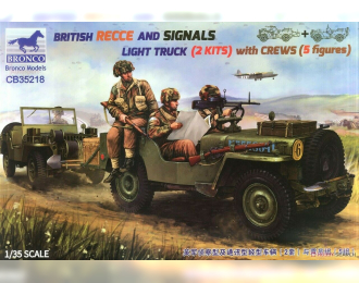 Сборная модель British Recce And Signals Light Truck (2 Kits) w Crew (5 fig)