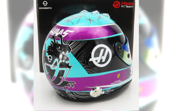 SCHUBERTH HELMET F1 Casco Helmet Vf-22 Team Haas N 47 Miami Gp (2022) Mick Schumacher, Light Blue Black