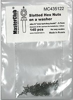 Корончатая гайка с шайбой (0,7 мм; установочное отверстие 0,5 мм)