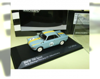 BMW 700 Sport 12h Nurburgring Hulbusch - Stausberg #64 (1961), blue / yellow