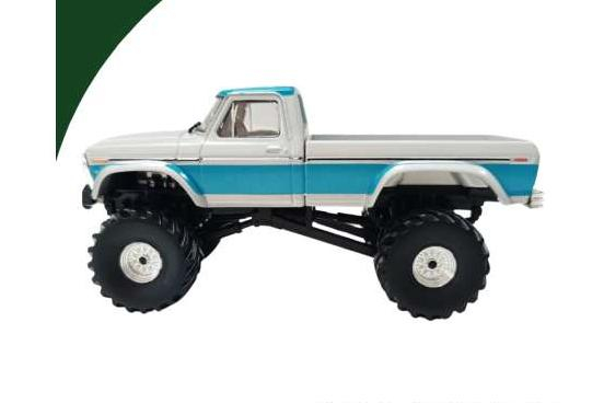 FORD F-250 (1976), silver metallic with teal green stripe