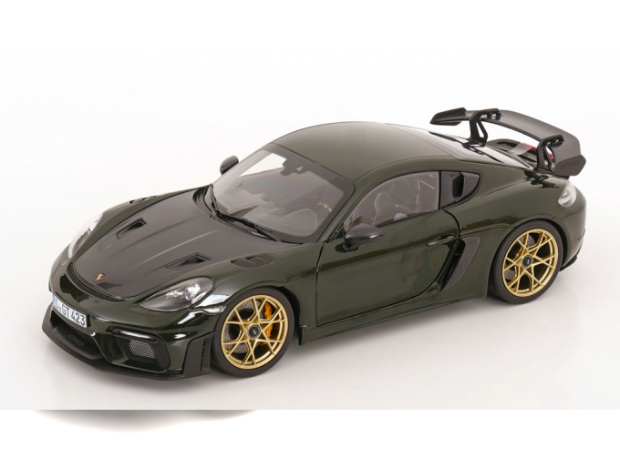 PORSCHE Cayman GT4 RS Weissach Package (2023), dark green