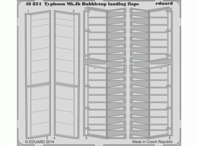 Фототравление для Typhoon Mk.Ib Bubbletop landing flaps