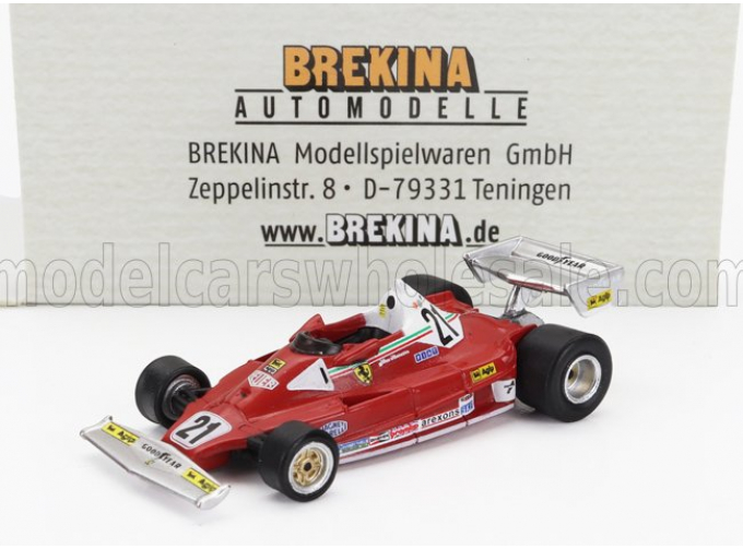 FERRARI F1 312t2 Scuderia Ferrari Sefac Team №21 Season (1977) Gilles Villeneuve With Figure, Red