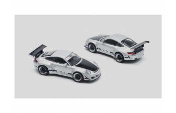 PORSCHE 911 RWB 997, silver/black