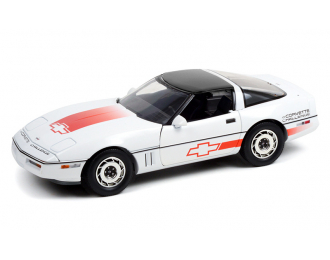 CHEVROLET Corvette C4 Challenge Race Car 1988 White with Orange Stripes