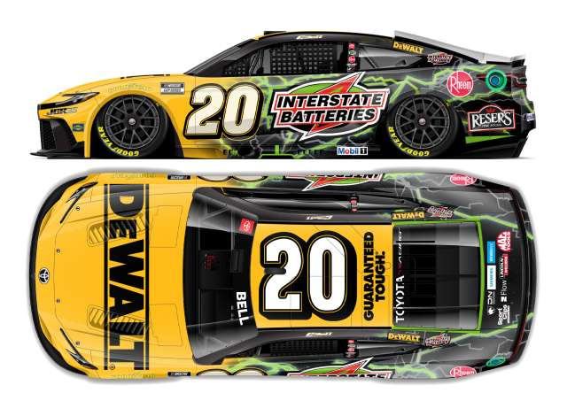 Toyota Camry #20 Christopher Bell *DEWALT/Interstate Batteries* yellow/black 2026