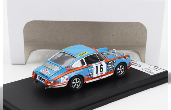 PORSCHE 911s Coupe (night Version) №16 Rally Portugal (1973) Giovanni Salvi - Jose Barbosa Da Gama, Light Blue