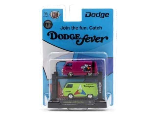 Dodge A100 Panel Van, green with 1964 Dodge A100 Panel Van, purple