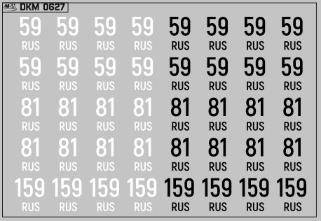 Набор декалей Дублирующие знаки России Пермский край (100х70)