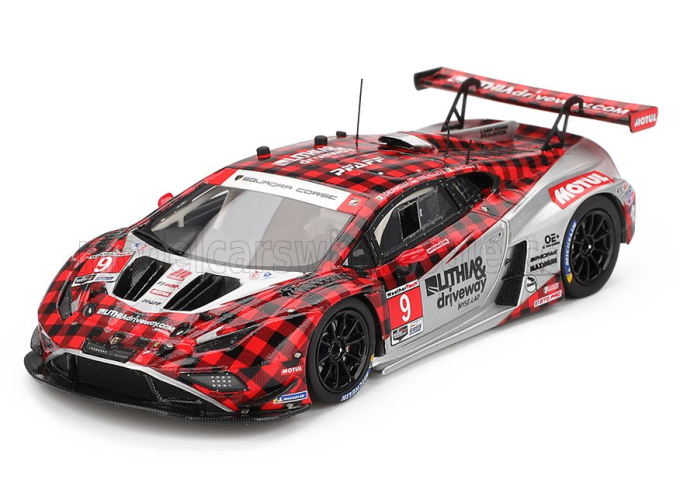 LAMBORGHINI Huracan Gt3 Evo2 Team Pfaff Motorsports №9 Imsa 12h Sebring (2025) Andrea Caldarelli - Marco Mapelli - James Hinchcliffe, Red Black Silver