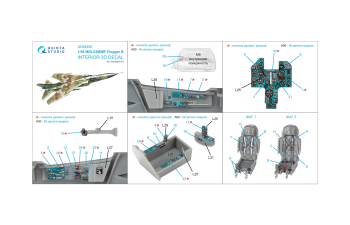3D Декаль интерьера кабины MiGG-23М/MiGG-23МФ (Трубач)