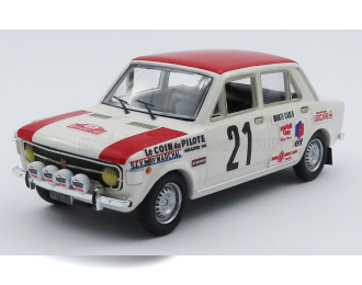 FIAT 128 (night Version) №21 Rally Montecarlo (1970) Alain Jallot - Gerard Marion, White Red