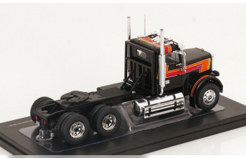 FREIGHTLINER Flc 120 64t Tractor Truck 3-assi (1977), Black Red Orange