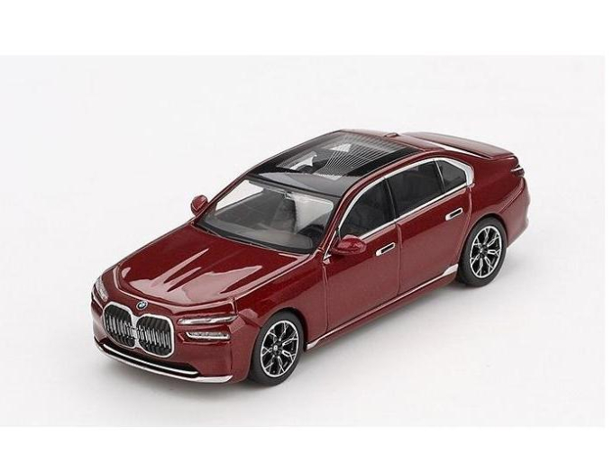 BMW i7 xDrive60 RHD (2023), dark red