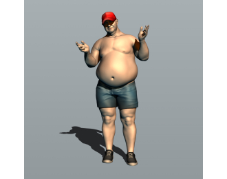 Фигура Дядя Костя (масштаб 1:24), окрашенная