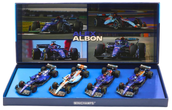Набор из четырех моделей WILLIAMS FW45 Williams Racing Formula 1 Alex Albon (2023)