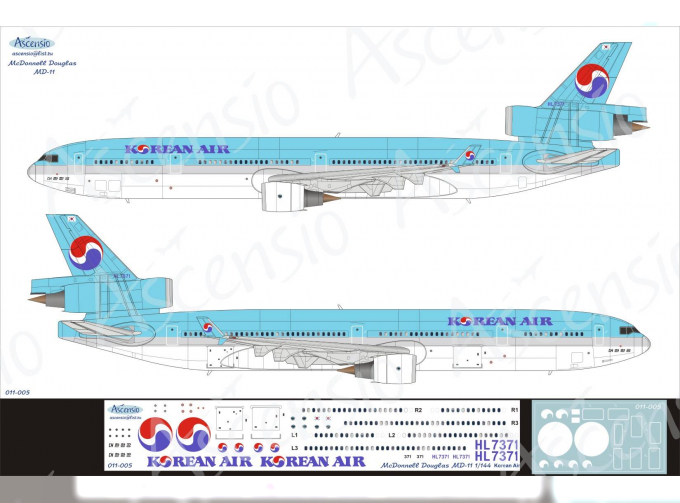 Декаль на самолёт MD-11 (Korean Air)