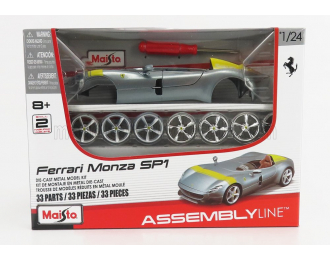 Сборная модель FERRARI Monza Sp1 Spider (2019), Silver Yellow