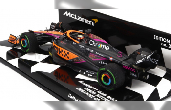 McLAREN F1 Mcl36 Mercedes Team Mclaren N4 Singapore Gp (2022) Lando Norris, Orange Light Blue