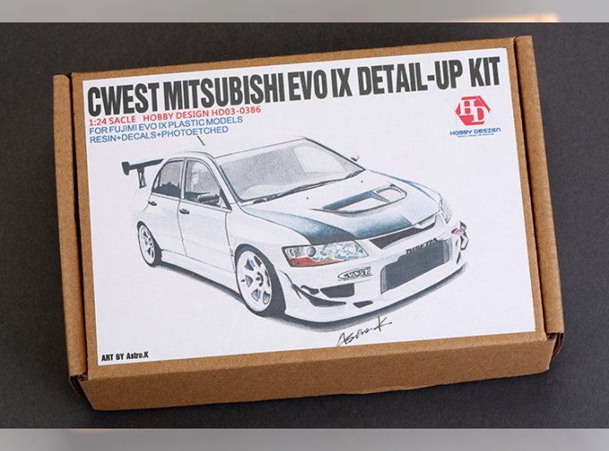 Конверсионный набор CWEST Mitsubishi EVO IX Detail-up Kit (Resin+PE+Metal parts)