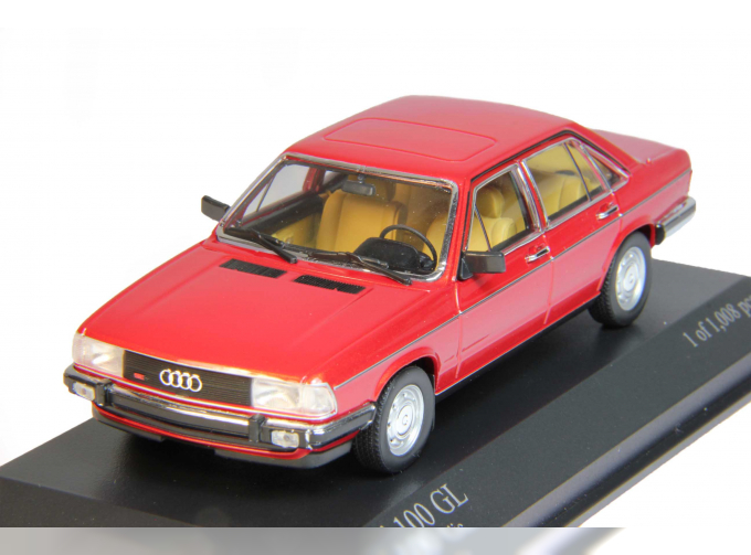 AUDI 100 GL (1979), red metallic