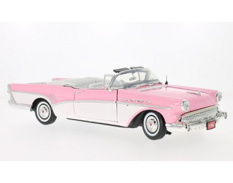 Buick Roadmaster Convertible 1957, pink / white