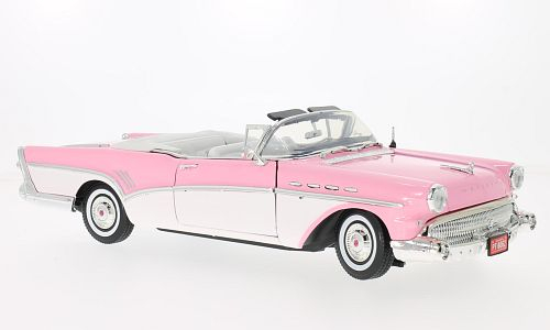 Buick Roadmaster Convertible 1957, pink / white