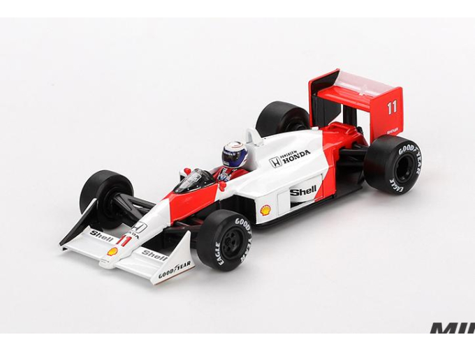 McLAREN MP4/4 #11 Alain Prost Japanese Grand Prix 2nd Place (1988), white / red
