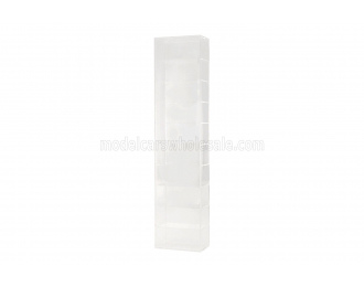 VETRINA DISPLAY BOX Espositore - For 10 Cars 1/43 Lungh.lenght Cm 17.0 X Largh.width Cm 9.5 X Alt.height Cm 74.0 (altezza Utile Tra I Ripiani Cm 7.0 Inner Height Among Shelves), Plastic Display
