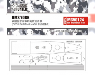 Маска окрасочная HMS York Deck Painting Mask (For Trumpeter 05351)