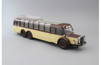 MERCEDES-BENZ O10000 Bus, brown / cream / grey