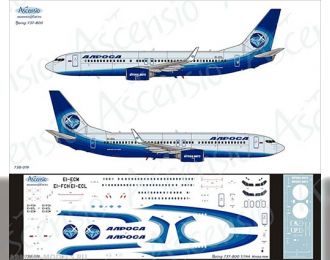 Декаль на самолет боенг 737-800 (Alrosa new colors)