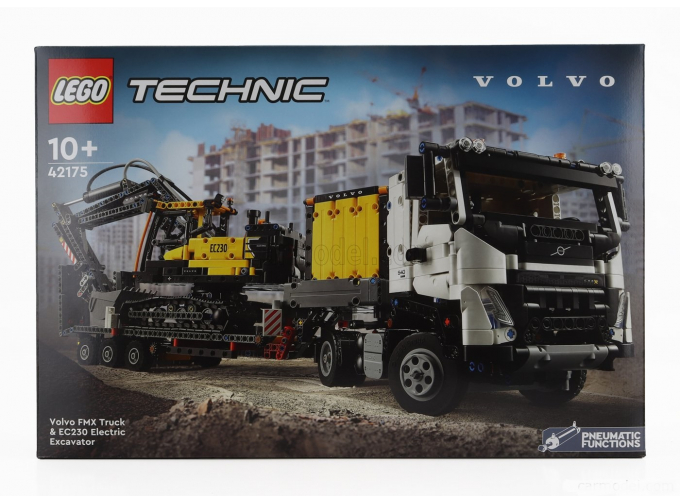 VOLVO Lego Technic - Fmx 540 Truck Pianale Trasporto Ec230e Escavatore - Electirc Excavator (2021), White