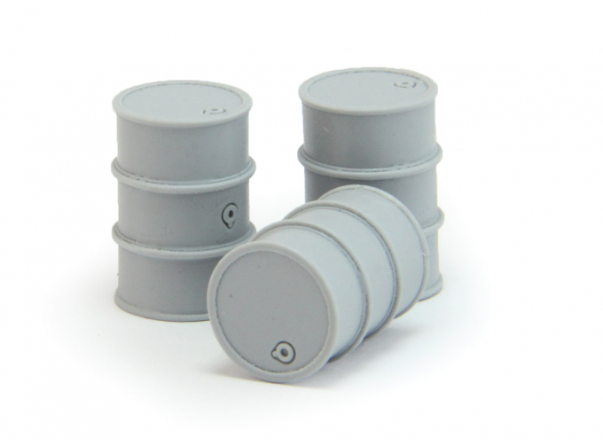 Аксессуары для моделей Бочка металлическая немецкая 200л (Wehrmacht), комплект из 4 шт.