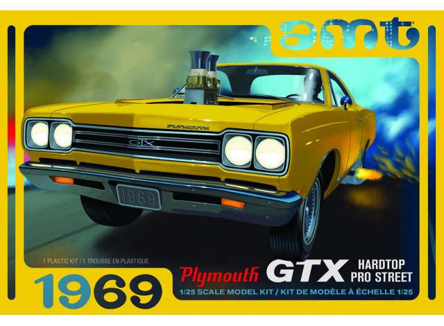 Сборная модель Plymouth GTX Hardtop Pro Street 2T, plastic modelkit 1969