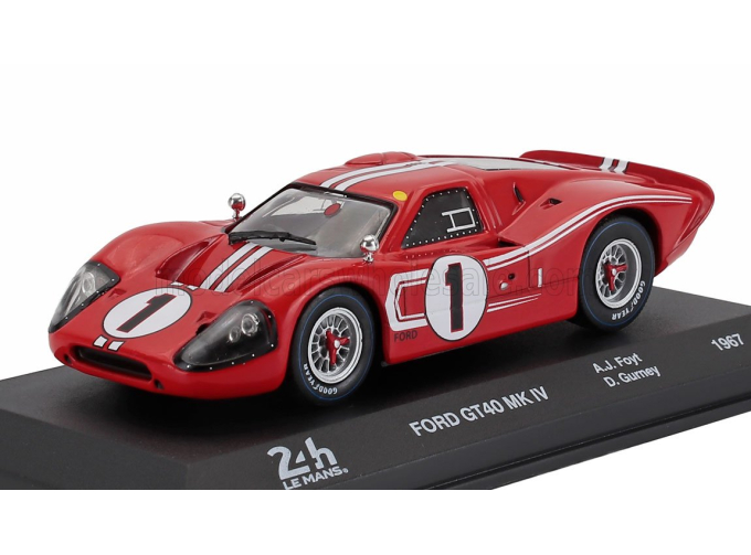 FORD Gt40 Mkiv 7.0l V8 Team Shelby American Inc. №1 Winner 24h Le Mans Anthony Joseph Foyt - D.Gurney (1967), Red White