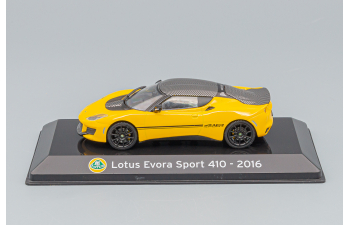 LOTUS Evora Sport 410 (2016) - Con Vetrina - With Showcase, Yellow Black