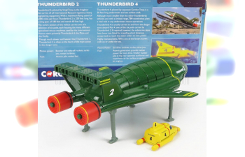 G.ANDERSON Thunderbirds - Thunderbird 2 - Thunderbird 4, Green Yellow