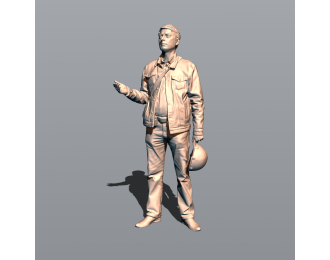 Фигура Лёха прораб (масштаб 1:24, окрашенная)