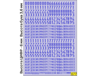 Набор декалей Дублирующие номера для грузовиков и прицепов черные (трафарет)синие